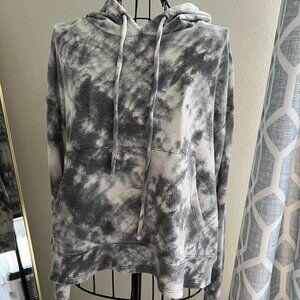 Grey tie dye lightweight hoodie
